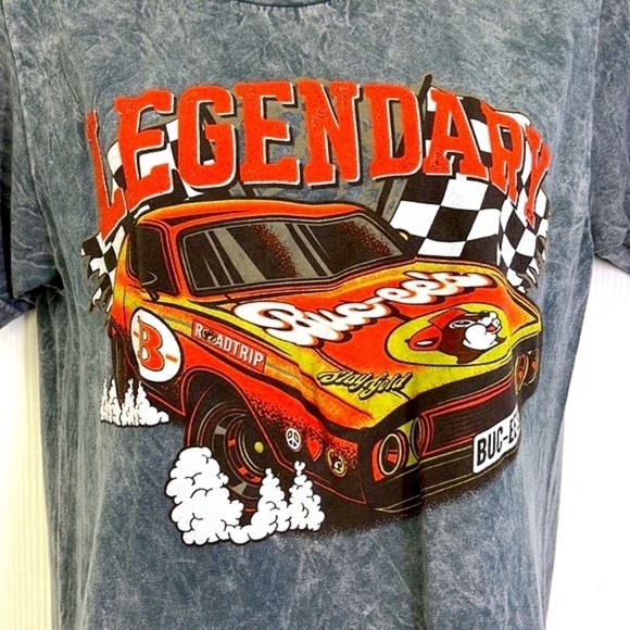 Buc-ees - Gray Tye Dyed Legendary Race Car Graphic Short Sleeve T Size Small - Picture 6 of 9